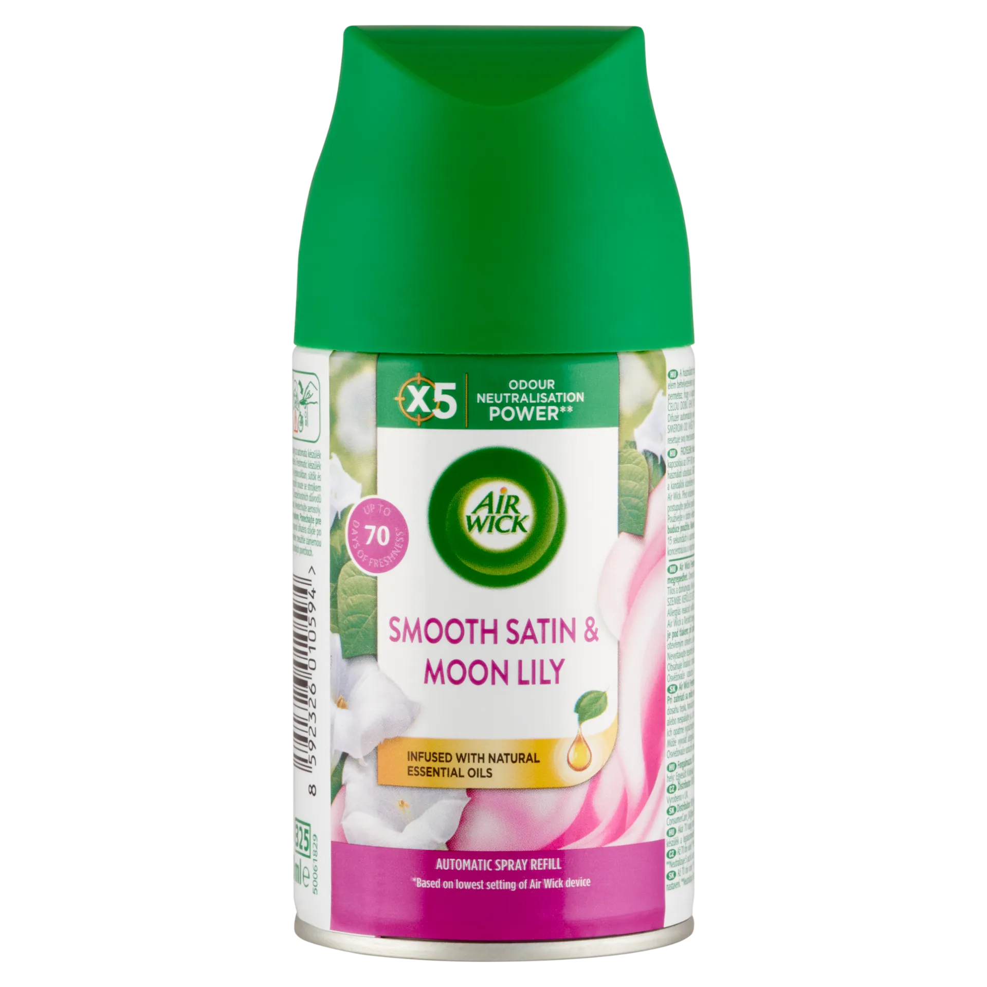 Air Wick Freshmatic Bársonyos Szatén és Éji Liliom automata légfrissítő spray utántöltő 250 ml