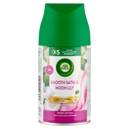 Air Wick Freshmatic Max Bársonyos szatén és éji liliom automata légfrissítő spray utántöltő 250 ml termékhez kapcsolódó kép