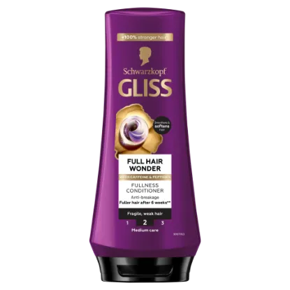 Gliss Full Hair Wonder dúsító hajbalzsam koffeinnel + peptidekkel 200 ml termékhez kapcsolódó kép