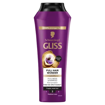 Schwarzkopf Gliss Full Hair Wonder sampon koffeinnel + peptidekkel 250 ml termékhez kapcsolódó kép