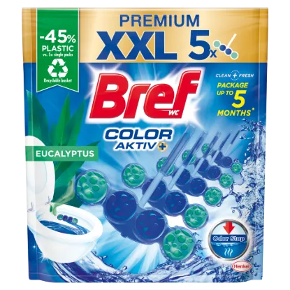 Bref Color Aktiv WC frissítő 5 x 50 g (250 g) Eucalyptus termékhez kapcsolódó kép