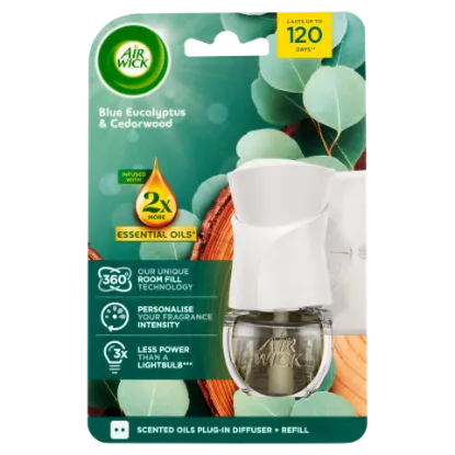 Air Wick elektromos légfrissítő készülék utántöltővel 19ml Eukaliptusz és cédrusfa termékhez kapcsolódó kép