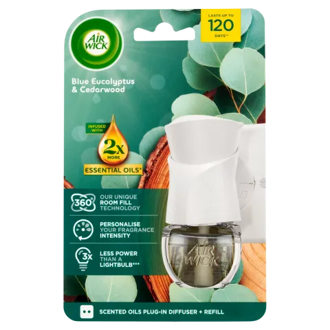Air Wick elektromos légfrissítő készülék utántöltővel 19ml Eukaliptusz és cédrusfa termékhez kapcsolódó kép