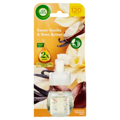 Air Wick elektromos légfrissítő utántöltő 19ml Édes vanília és shea vaj termékhez kapcsolódó kép