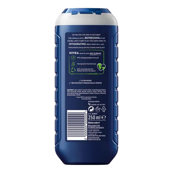 Nivea MEN Energy 24H tusfürdő 250ml Fresh Effect 3-in-1 termékhez kapcsolódó kép