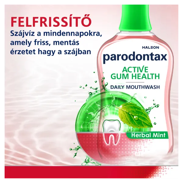 Parodontax Active Gum Health Herbal Mint alkoholmentes szájvíz fluoriddal 500 ml termékhez kapcsolódó kép