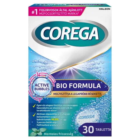 Corega Bio Formula műfogsortisztító tabletta 30 db termékhez kapcsolódó kép