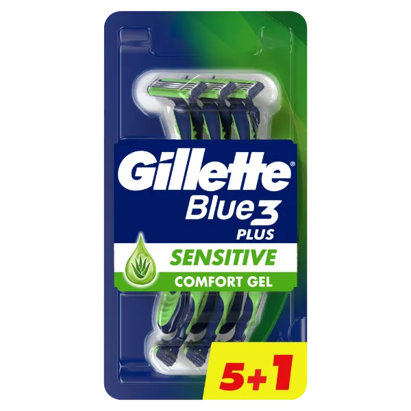 Gillette Blue3 Plus Sensitive, Eldobható Borotva Férfiaknak,  Darabos Kiszerelés termékhez kapcsolódó kép