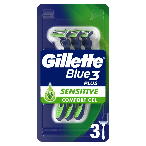 Gillette Blue3 Plus Sensitive, Eldobható Borotva Férfiaknak,  Darabos Kiszerelés termékhez kapcsolódó kép