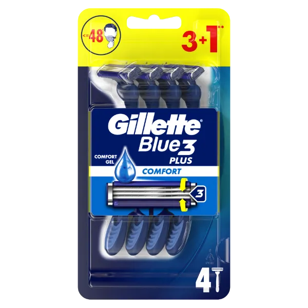 Gillette Blue3 Plus Comfort, Eldobható Borotva Férfiaknak, 4 Darabos Kiszerelés termékhez kapcsolódó kép