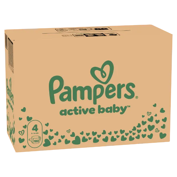 Pampers Active Baby pelenka - havi pelenkacsomag, Méret: 4, 180 db Pelenka, 9kg - 14kg termékhez kapcsolódó kép