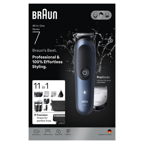Braun Multifunkciós Series 7, 11 az 1-ben Szőrtelenítőkészlet, AutoSense, AIO7540 termékhez kapcsolódó kép
