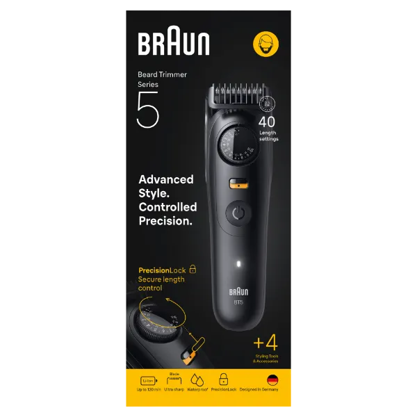 Braun Series 5 Szakállvágó, +4 Formázóeszköz, 40 Hosszbeállítás, Éles Pengék, BT5520, Fekete termékhez kapcsolódó kép
