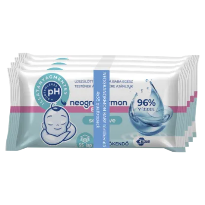 Neogranormon Baby Sensitive törlőkendő 4 x 55 db termékhez kapcsolódó kép