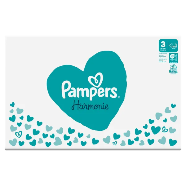 Pampers Harmonie Baby Pelenka - havi pelenkacsomag, Méret: 3, 186 db Pelenka, 6kg-10kg termékhez kapcsolódó kép