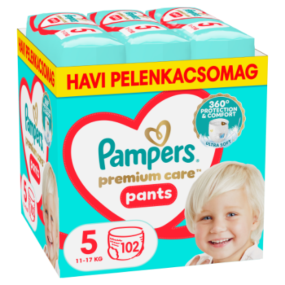 Pampers Premium Care Bugyipelenka - havi pelenkacsomag, Méret: 5, 102 db, 11kg-17kg termékhez kapcsolódó kép