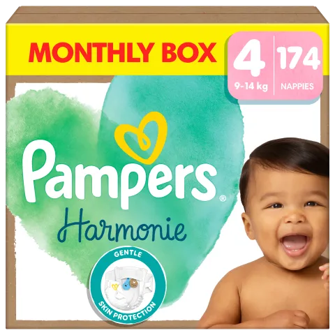 Pampers Harmonie Baby Pelenka - havi pelenkacsomag, Méret: 4, 174 db Pelenka, 9kg-14kg termékhez kapcsolódó kép