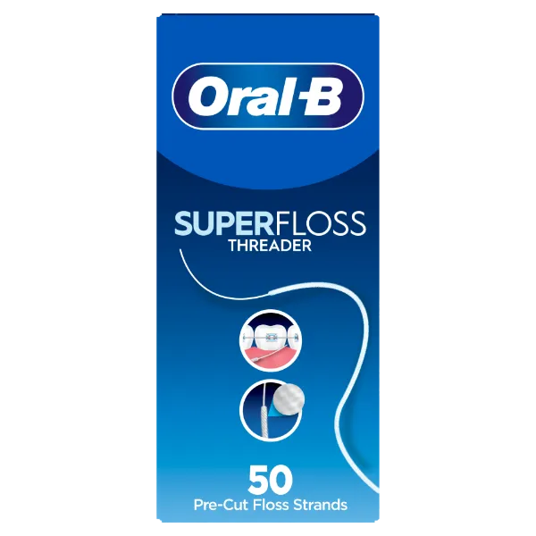 Oral-B Superfloss – Lepedék és Fogkő Eltávolítása – Tisztítja a Fogszabályzók Területét – 50 db termékhez kapcsolódó kép