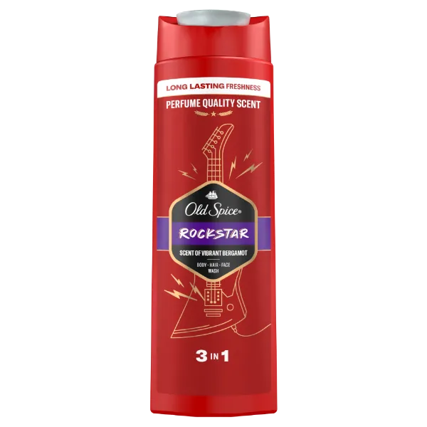 Old Spice Rock Star férfi tusfürdő és sampon, 400 ml termékhez kapcsolódó kép