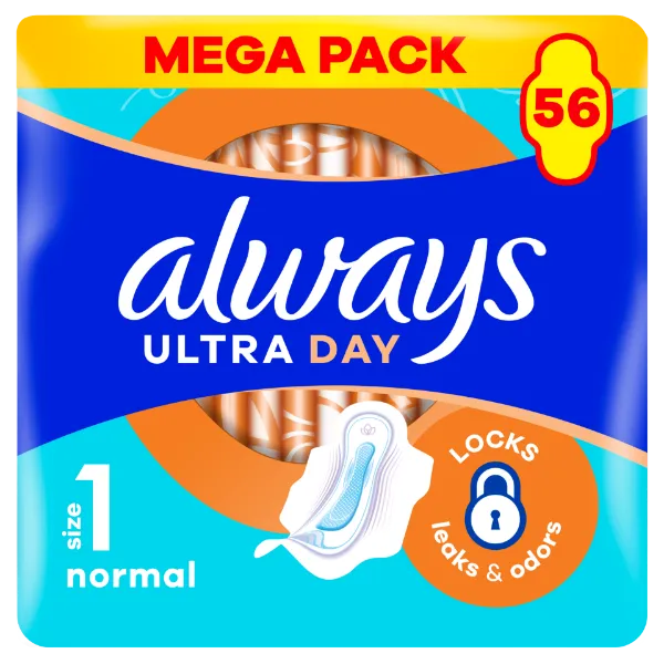 Always Ultra Day Normal Egészségügyi Betét (1-es Méret) Szárnyas Betét x 56] termékhez kapcsolódó kép