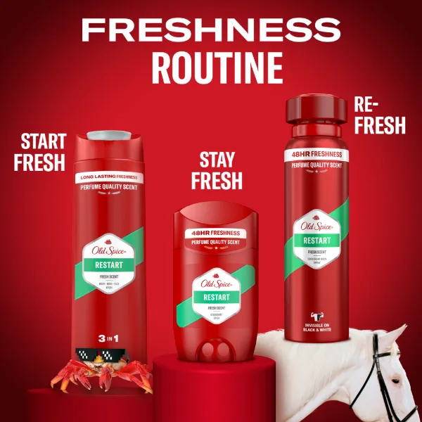 Old Spice Restart Férfi Sampon és Tusfürdő, Hosszan Tartó Frissesség, 400 ml termékhez kapcsolódó kép