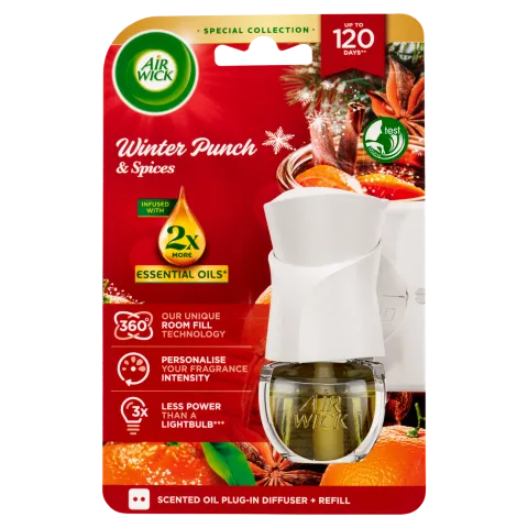 Air Wick Gyümölcsös Téli Puncs elektromos légfrissítő készülék & utántöltő 19 ml termékhez kapcsolódó kép