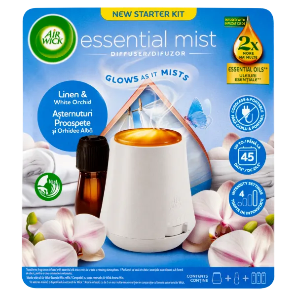 Air Wick Pamut és Fehér Orchidea aroma diffúzor készülék és utántöltő 20 ml termékhez kapcsolódó kép