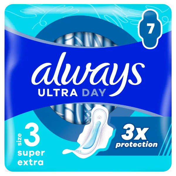 Always Ultra Super Extra Egészségügyi Betét (3-as Méret) Szárnyas Betét x 7] termékhez kapcsolódó kép