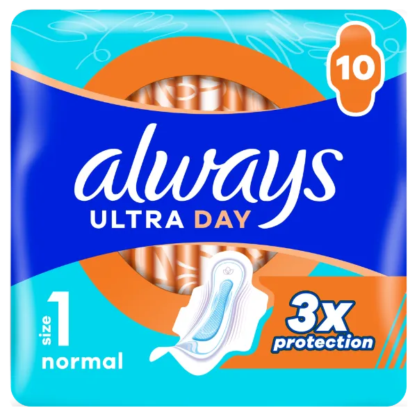 Always Ultra Day Normal Egészségügyi Betét (1-es Méret) Szárnyas Betét x 10] termékhez kapcsolódó kép