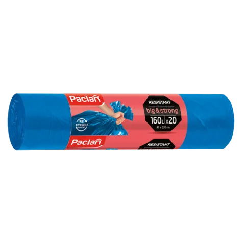 Paclan Big&Strong kék szemeteszsák 160l (*20zsák) 87cm*120cm 21my termékhez kapcsolódó kép