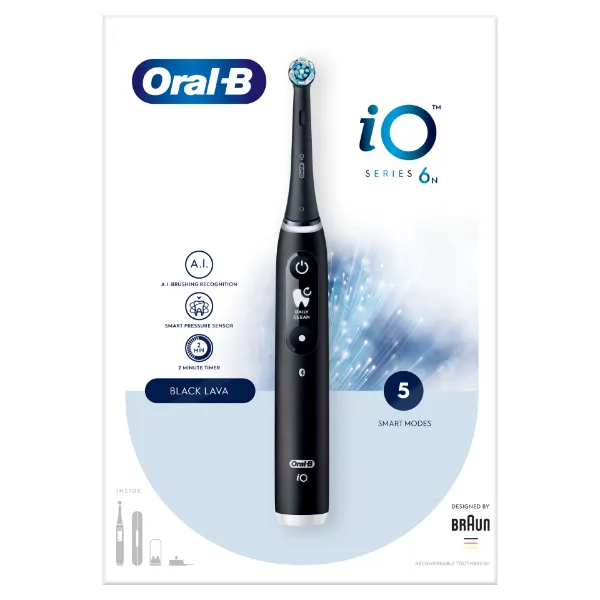 Oral-B iO 6N Elektromos Fogkefe, Fekete termékhez kapcsolódó kép