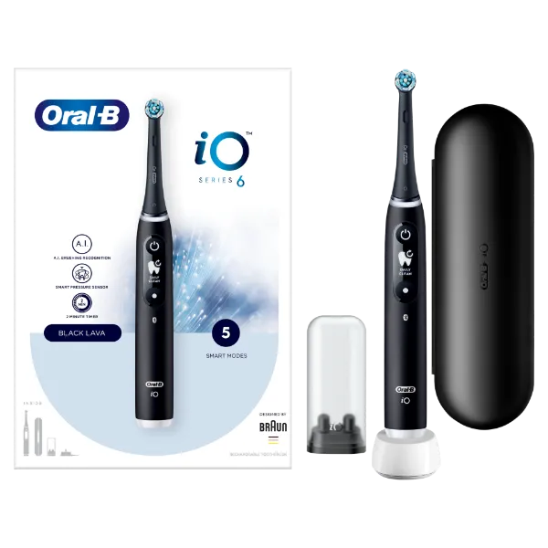 Oral-B iO 6N Elektromos Fogkefe, Fekete termékhez kapcsolódó kép