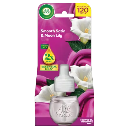 Air Wick elektromos légfrissítő utántöltő 19ml Bársonyos Szatén és Éji Liliom termékhez kapcsolódó kép