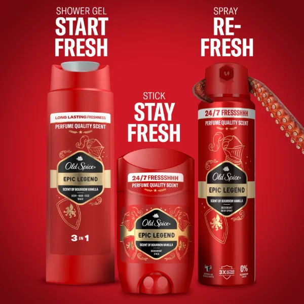 Old Spice Knight Ajándékszett Epic Legend Stift Dezodorral, Spray-vel és Tusfürdővel termékhez kapcsolódó kép