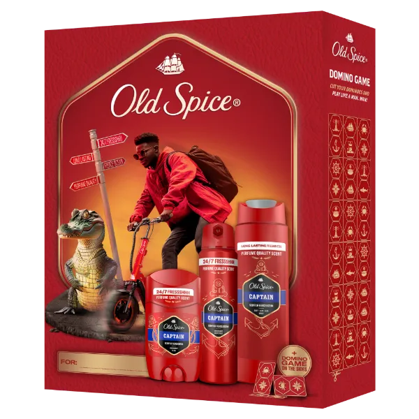 Old Spice Ajándékszett Captain Stift Dezodorral, Spray-vel és Tusfürdővel termékhez kapcsolódó kép