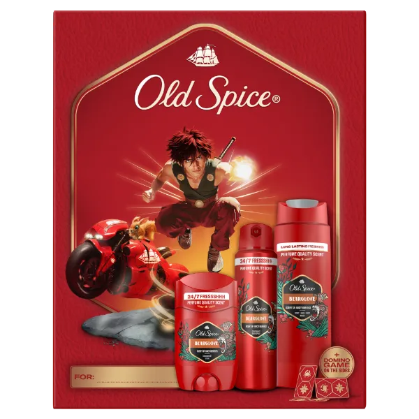 Old Spice Anime Ajándékszett Bearglove Stift Dezodorral, Spray-vel és Tusfürdővel termékhez kapcsolódó kép