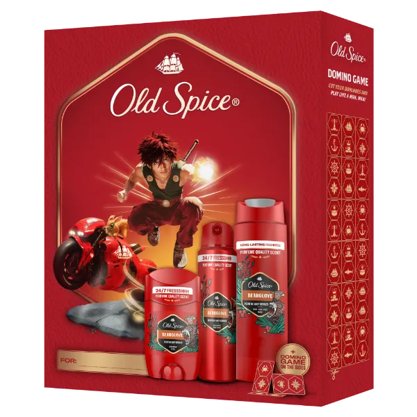 Old Spice Anime Ajándékszett Bearglove Stift Dezodorral, Spray-vel és Tusfürdővel termékhez kapcsolódó kép