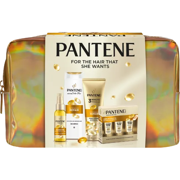 Négy Pantene termék készlet: olaj, sampon, ampullás szérum és maszk termékhez kapcsolódó kép