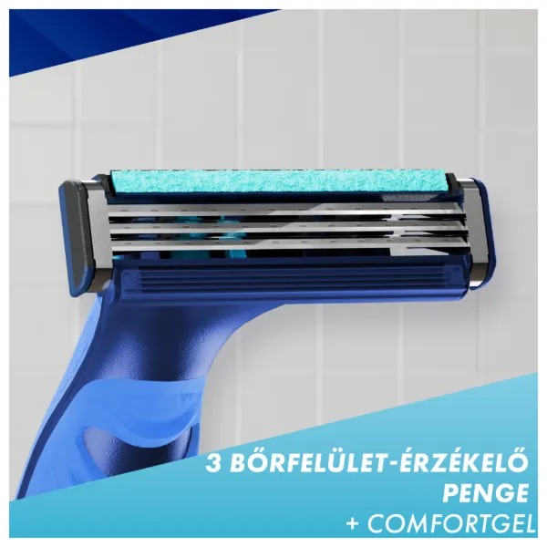 Gillette Sensor 3+ Kényelem Cserélhető Fejes Férfi Borotva Ergonomikus Markolattal és Borotvabetétel termékhez kapcsolódó kép
