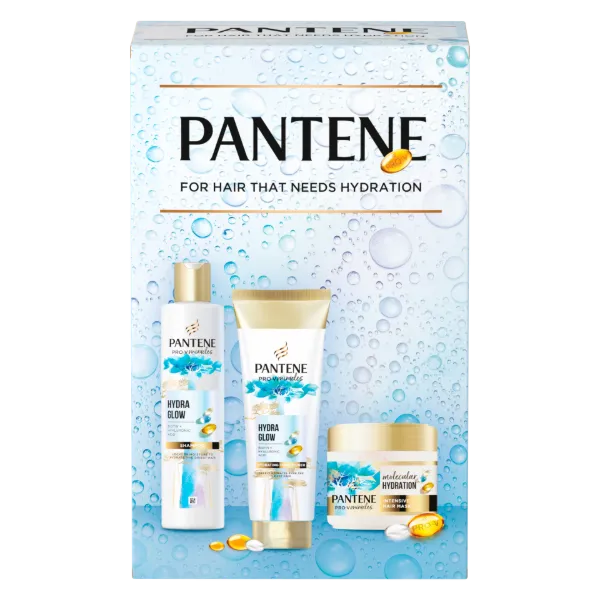 Pantene Hydra Glow sampon ajándékcsomag (sampon 250ml+balzsam 160ml+maszk 300ml) termékhez kapcsolódó kép