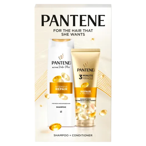 Pantene Intense repair sampon ajándékcsomag (sampon 400ml+balzsam 220ml) termékhez kapcsolódó kép