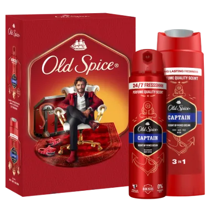 Old Spice Gentleman Ajándékszett Captain Deo Spray-vel és Tusfürdővel termékhez kapcsolódó kép