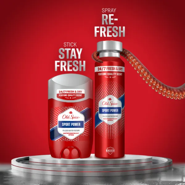 Old Spice Sport Power Ajándékszett Kozmetikai Táskában Izzadásgátló Stift Dezodorral és Spray-vel termékhez kapcsolódó kép