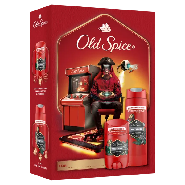 Old Spice Gamer Ajándékszett Wolfthorn Stift Dezodorral és Tusfürdővel termékhez kapcsolódó kép