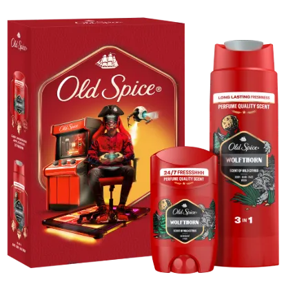 Old Spice Gamer Ajándékszett Wolfthorn Stift Dezodorral és Tusfürdővel termékhez kapcsolódó kép