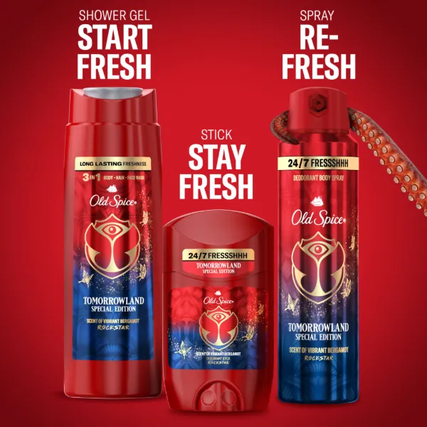 Old Spice Tomorrowland Ajándékszett Stift Dezodor, Spray és Tusfürdő termékhez kapcsolódó kép