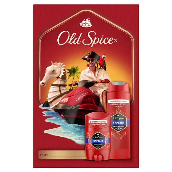 Old Spice Dark Captain Ajándékszett Stift Dezodorral és Tusfürdővel termékhez kapcsolódó kép