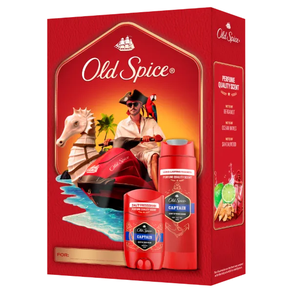 Old Spice Dark Captain Ajándékszett Stift Dezodorral és Tusfürdővel termékhez kapcsolódó kép