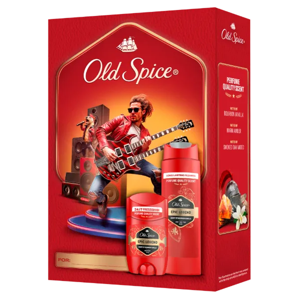 Old Spice Rockstar Ajándékszett Epic Legend Stift Dezodorral és Tusfürdővel termékhez kapcsolódó kép