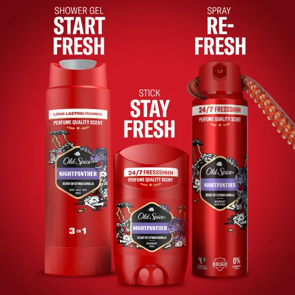 Old Spice Gamebox Ajándékszett Night Panther Stift Dezodorral, Spray-vel és Tusfürdővel termékhez kapcsolódó kép